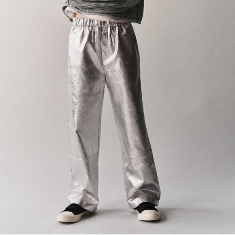Zara Kids Girls Blue & Silver Pants Set(Size 13-14) - Picture 5 of 13